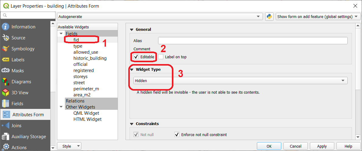 widget example
